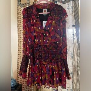 farm rio heart daisy dress sz L nwt